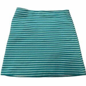 Talbots Teal Striped Skirt Size 12